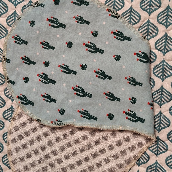 Set Of 4 Burp Clothes Western Cowboy Mouse And Cactus - Picture 3 of 5